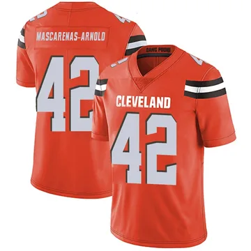 Men's Easton Mascarenas-Arnold Cleveland Browns Limited Orange Alternate Vapor Untouchable Jersey
