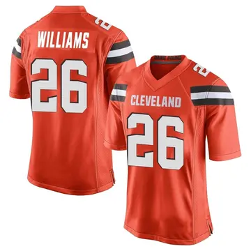 Men's Greedy Williams Cleveland Browns Game Orange Alternate Jersey