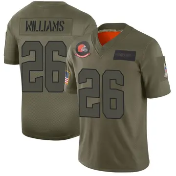 Men's Greedy Williams Cleveland Browns Limited Camo 2019 Salute to Service Jersey