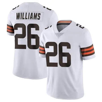 Men's Greedy Williams Cleveland Browns Limited White Vapor Untouchable Jersey