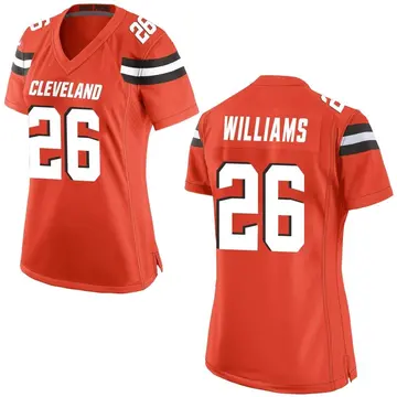 Women's Greedy Williams Cleveland Browns Game Orange Alternate Jersey