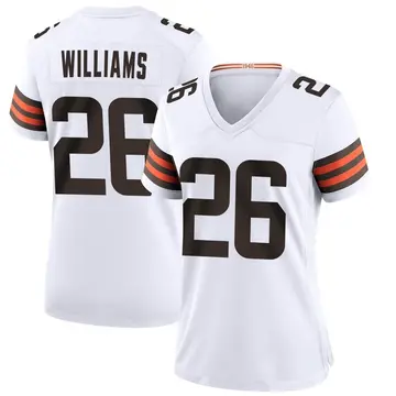 Women's Greedy Williams Cleveland Browns Game White Jersey