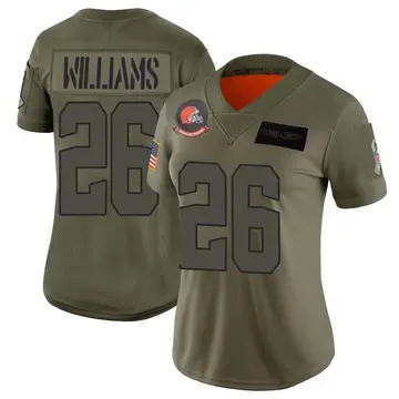 Women's Greedy Williams Cleveland Browns Limited Camo 2019 Salute to Service Jersey