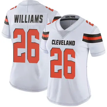 Women's Greedy Williams Cleveland Browns Limited White Vapor Untouchable Jersey